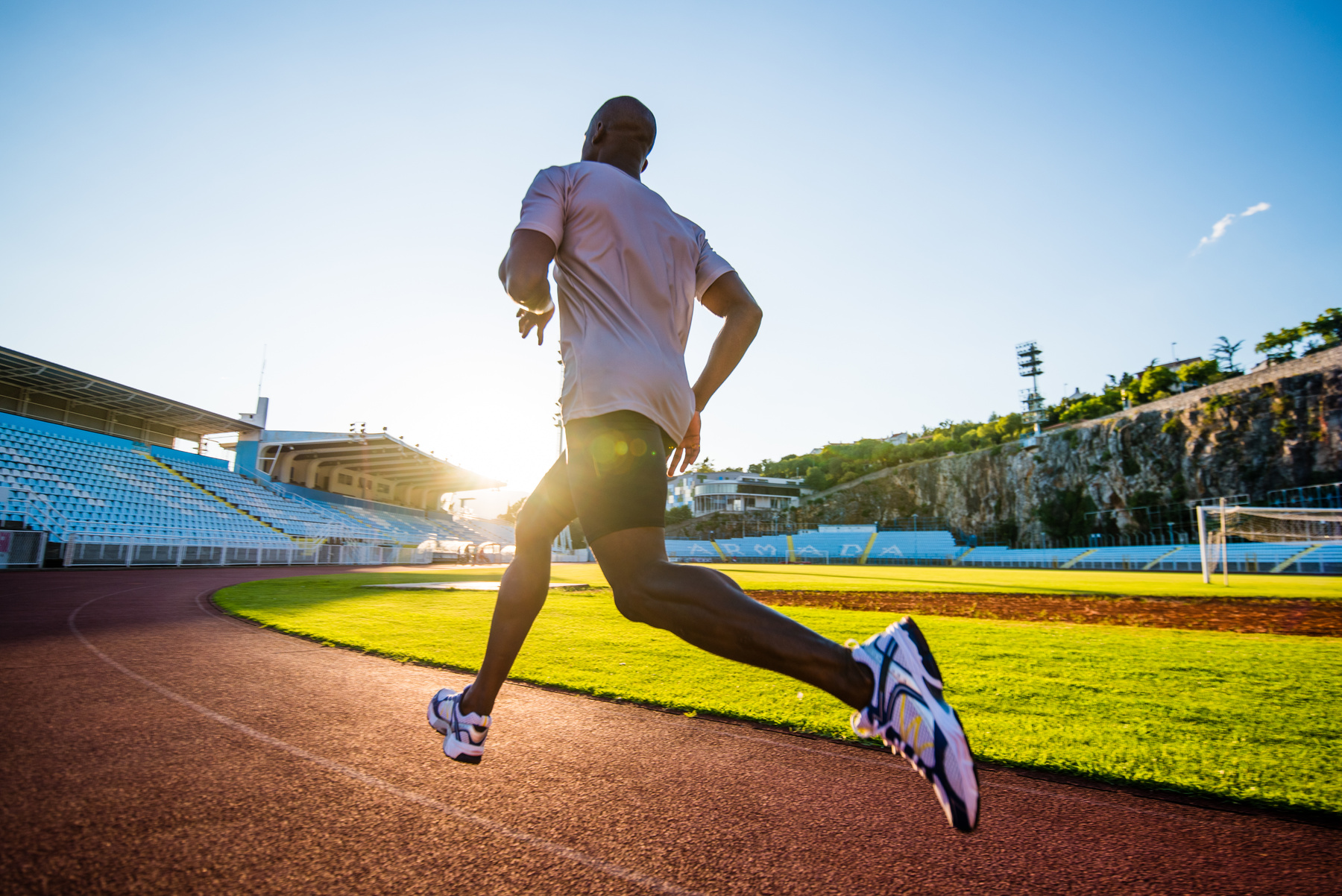 Athlete running